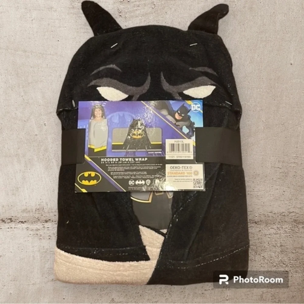 Batman hooded towel wrap